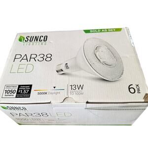 PAR38 LED Flood Light Outdoor Bulb, Waterproof Bright Dimmable, 6000K Daylight 9